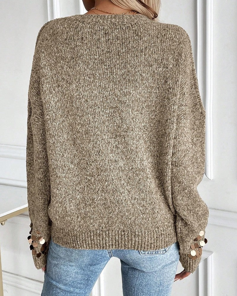 Cynthia Women's Sequin Embellished Knit Sweater