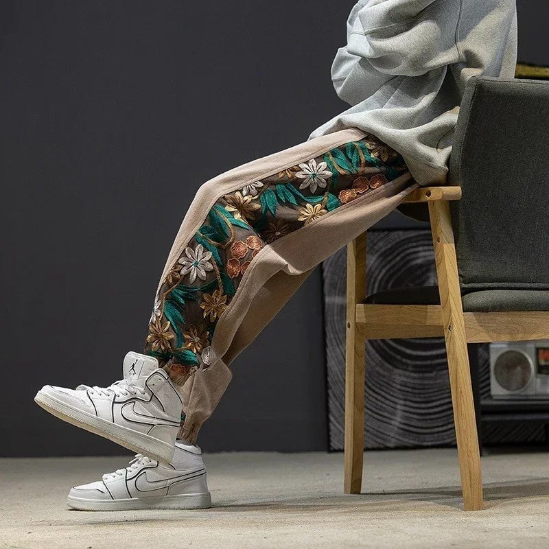 Marzio Relaxed Floral Panel Track Pants