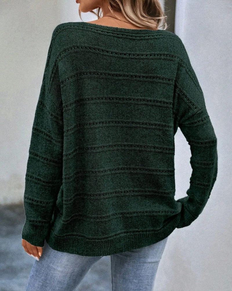 Nicole Women's Relaxed Open-Knit Pullover Sweater