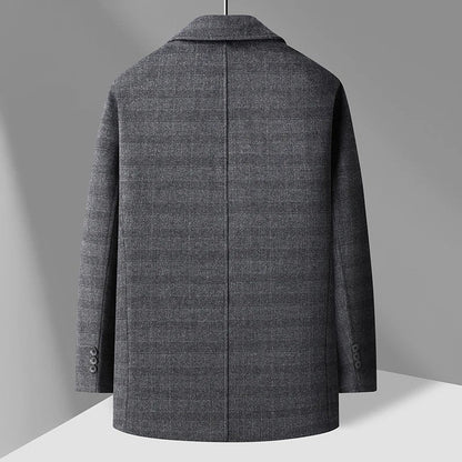 Alvian Modern Textured Button-Up Coat