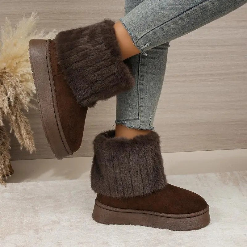 Elena Faux Fur Ankle Winter Boots