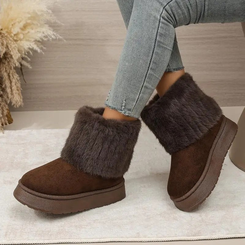 Elena Faux Fur Ankle Winter Boots