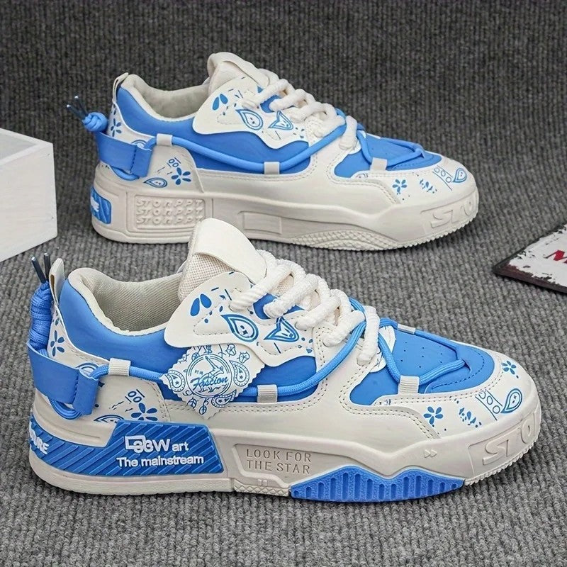 Anthony Men's Bandana Print Streetwear Sneakers