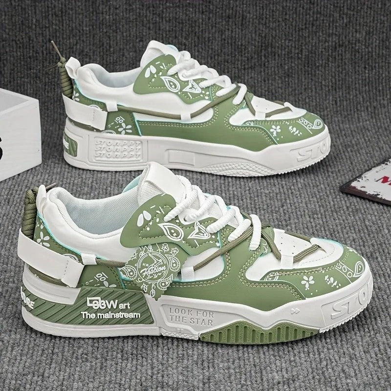 Anthony Men's Bandana Print Streetwear Sneakers