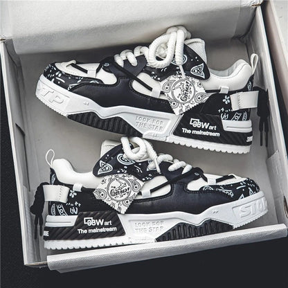 Anthony Men's Bandana Print Streetwear Sneakers