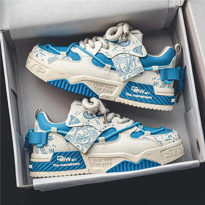 Anthony Men's Bandana Print Streetwear Sneakers