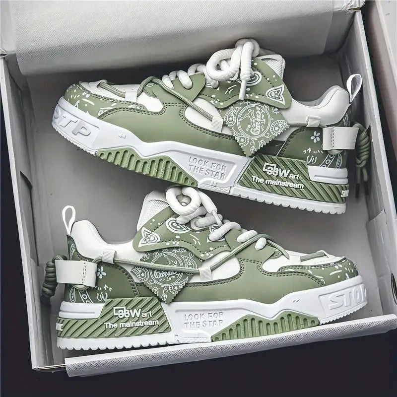 Anthony Men's Bandana Print Streetwear Sneakers