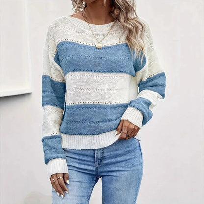 Bella Women's Relaxed Stripe Knit Sweater