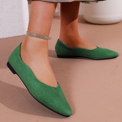 Bianca Women's Suede Pointed Toe Flats