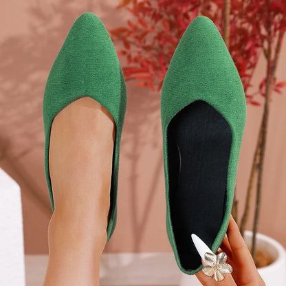 Bianca Women's Suede Pointed Toe Flats