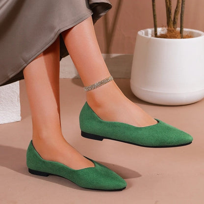 Bianca Women's Suede Pointed Toe Flats