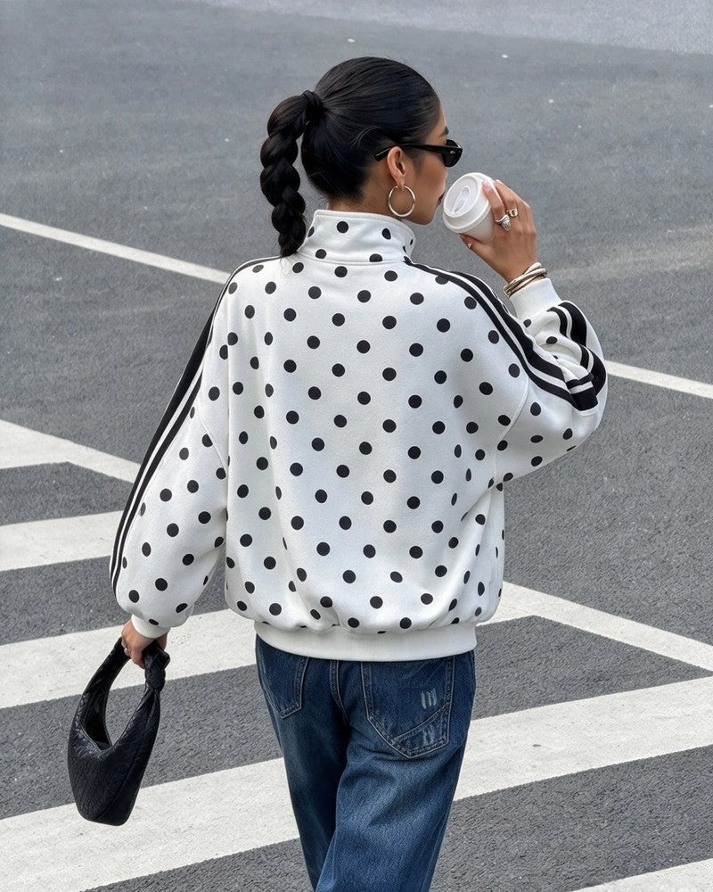 Charlotte Polka Dot Track Jacket