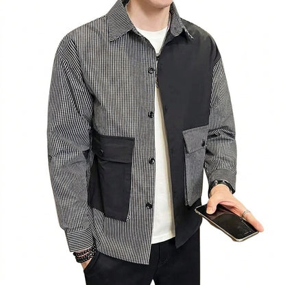 Daniel Men's Relaxed Patchwork Cotton Shirt Jacket