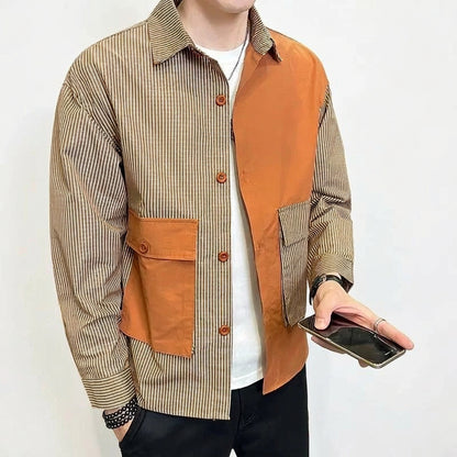Daniel Men's Relaxed Patchwork Cotton Shirt Jacket