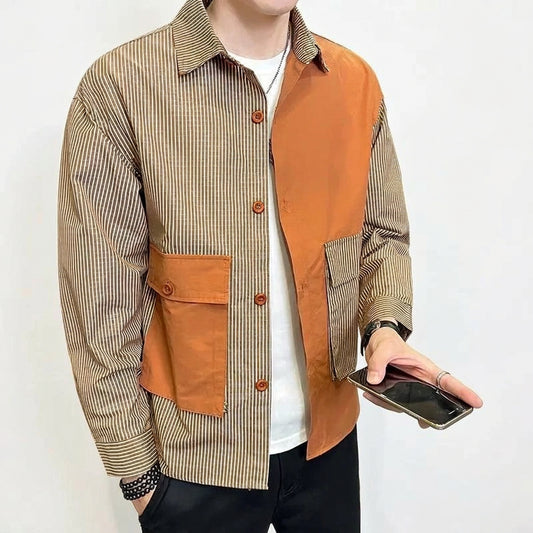 Daniel Men's Relaxed Patchwork Cotton Shirt Jacket