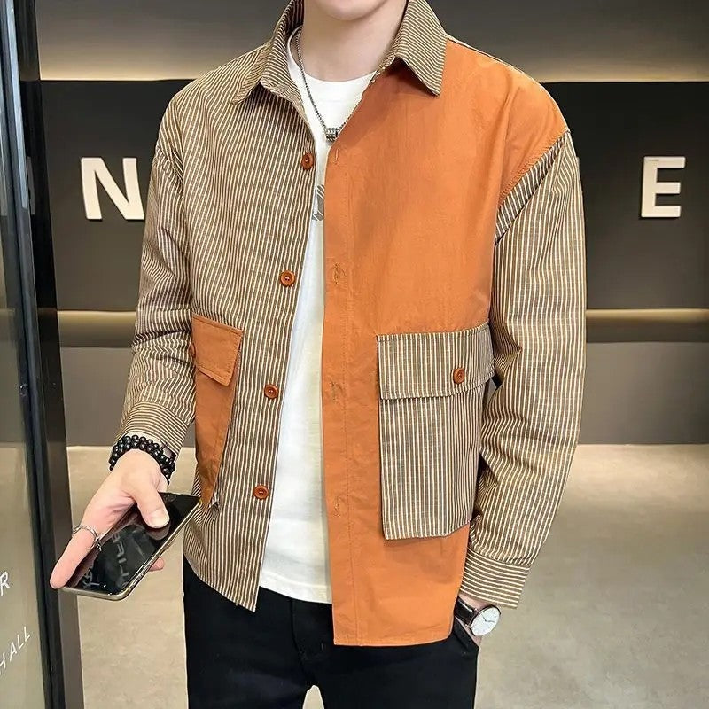Daniel Men's Relaxed Patchwork Cotton Shirt Jacket