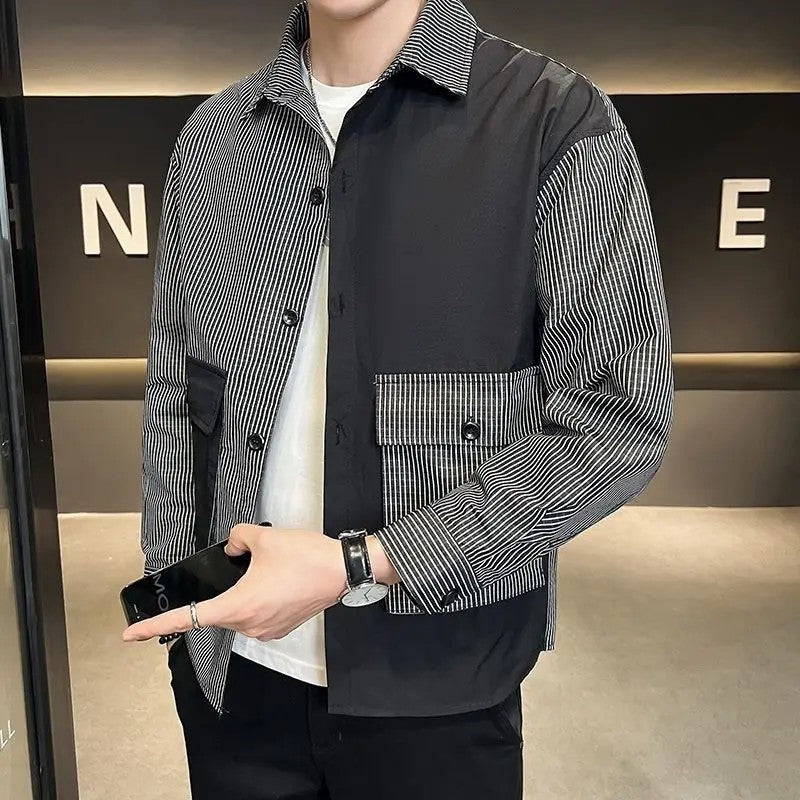 Daniel Men's Relaxed Patchwork Cotton Shirt Jacket