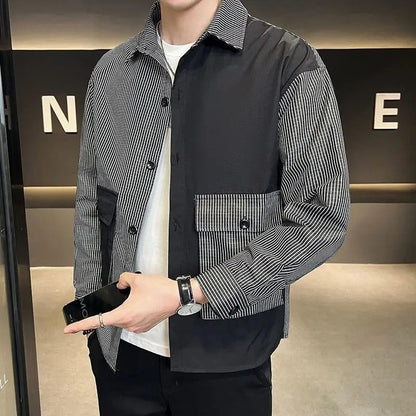 Daniel Men's Relaxed Patchwork Cotton Shirt Jacket