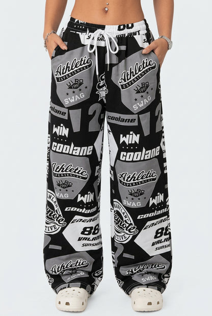 Danielle Women's Graphic Wide-Leg Lounge Pants