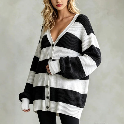 Deborah Women's Relaxed Knit Button-Up Cardigan