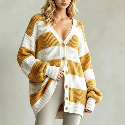 Deborah Women's Relaxed Knit Button-Up Cardigan