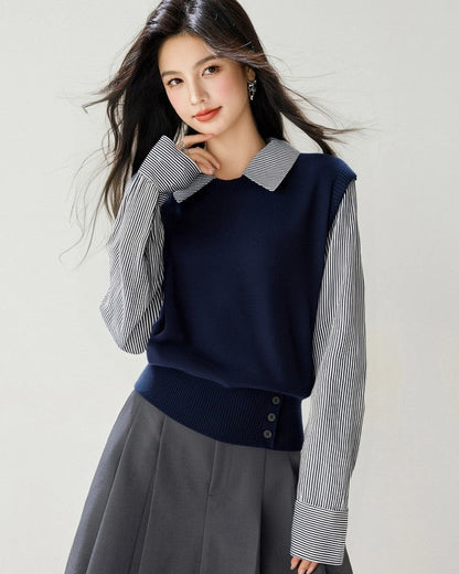 Dorothy Women's Layered Knit Button Sweater