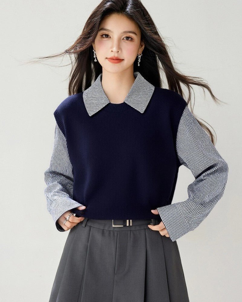 Dorothy Women's Layered Knit Button Sweater