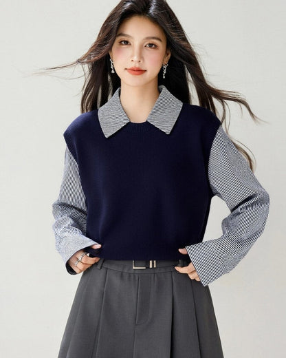 Dorothy Women's Layered Knit Button Sweater