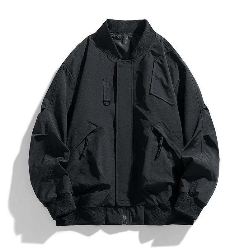 Plus Size Drayden Relaxed Nylon Bomber Jacket