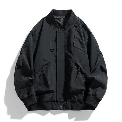 Plus Size Drayden Relaxed Nylon Bomber Jacket