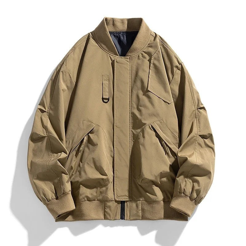 Plus Size Drayden Relaxed Nylon Bomber Jacket