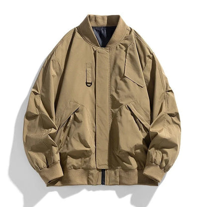 Plus Size Drayden Relaxed Nylon Bomber Jacket