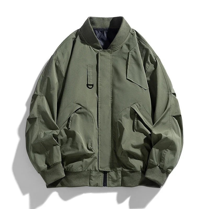 Plus Size Drayden Relaxed Nylon Bomber Jacket