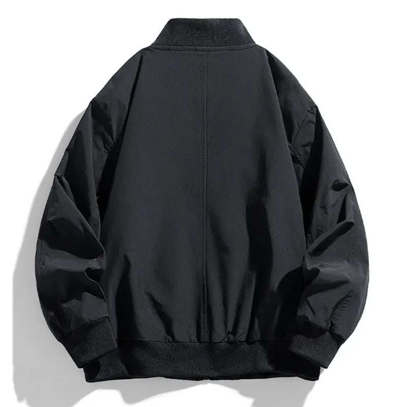 Plus Size Drayden Relaxed Nylon Bomber Jacket