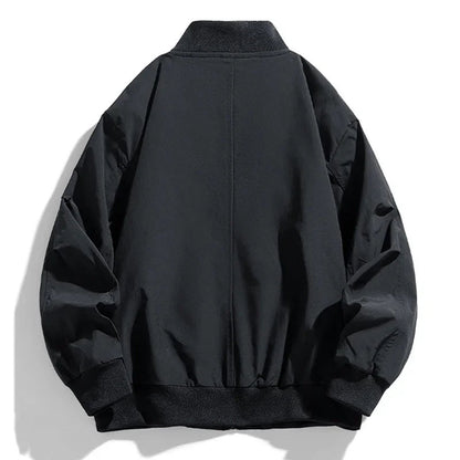 Plus Size Drayden Relaxed Nylon Bomber Jacket