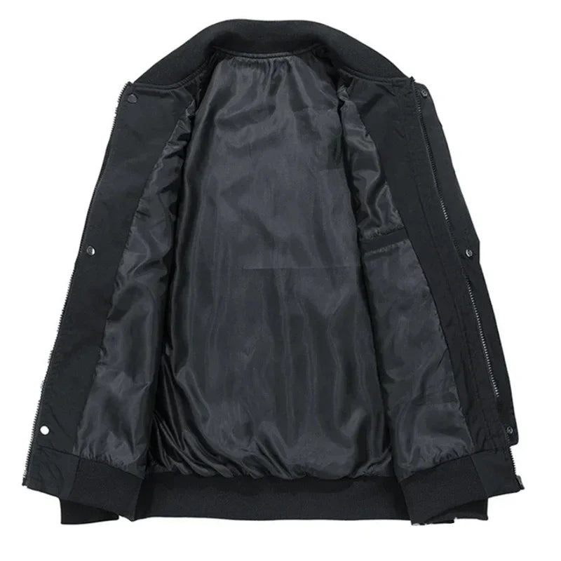 Plus Size Drayden Relaxed Nylon Bomber Jacket