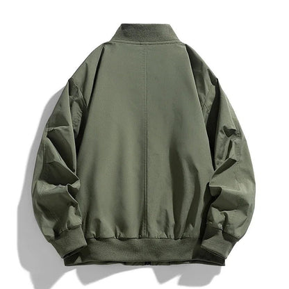 Plus Size Drayden Relaxed Nylon Bomber Jacket