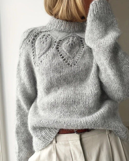 Elodie Relaxed Leaf Knit Sweater