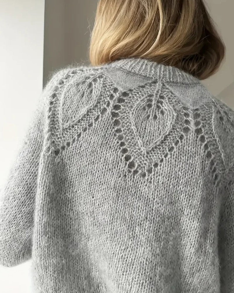 Elodie Relaxed Leaf Knit Sweater