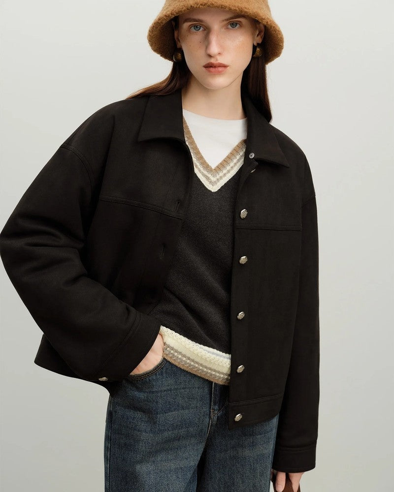 Elsa Contrast Trim V-Neck Knit Sweater