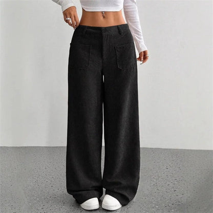 Elvica Wide-Leg Corduroy Relaxed Pants