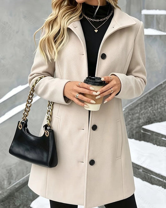 Eva Elegant Tailored Wool Coat