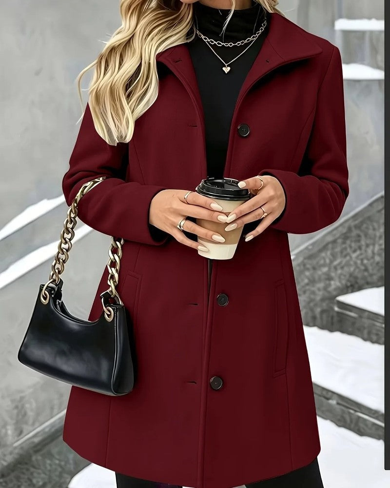 Eva Elegant Tailored Wool Coat