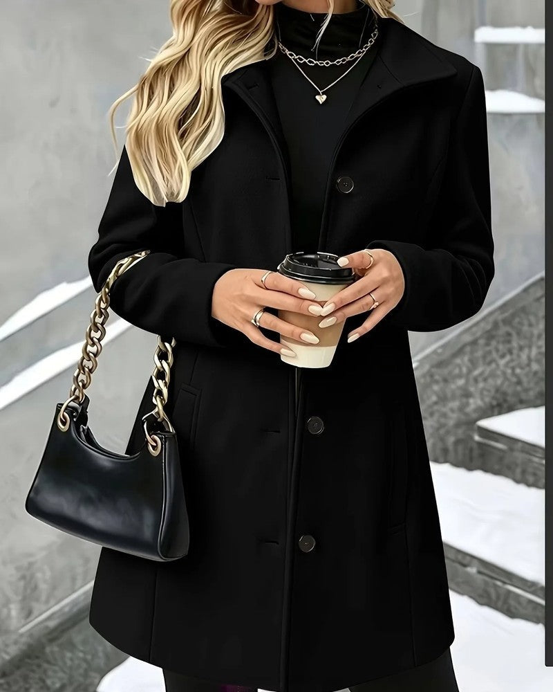 Eva Elegant Tailored Wool Coat