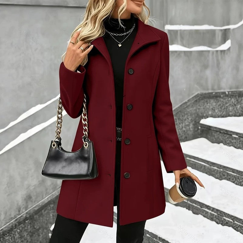 Eva Elegant Tailored Wool Coat