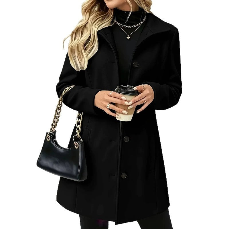 Eva Elegant Tailored Wool Coat