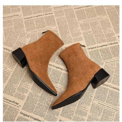 Claudia Bold Pointed Toe Ankle Boots