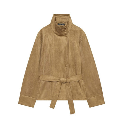 Isolde Belted High Collar Jacket