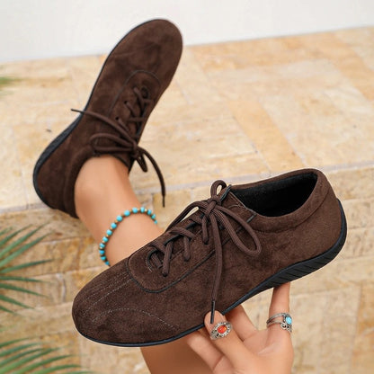 Janet Women's Suede Lace-Up Casual Sneakers