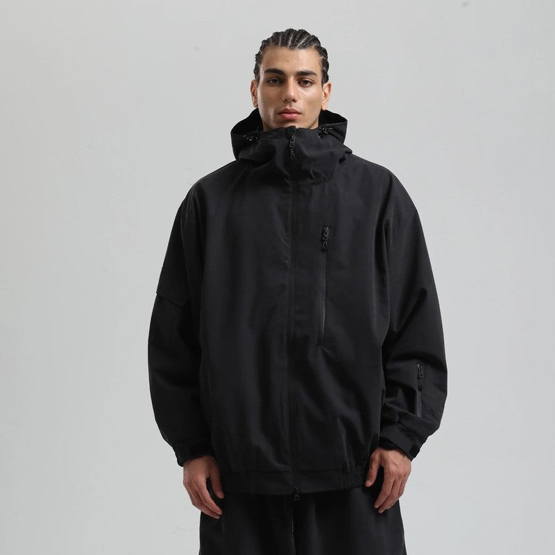 Kavrin Oversized Hooded Windbreaker Jacket